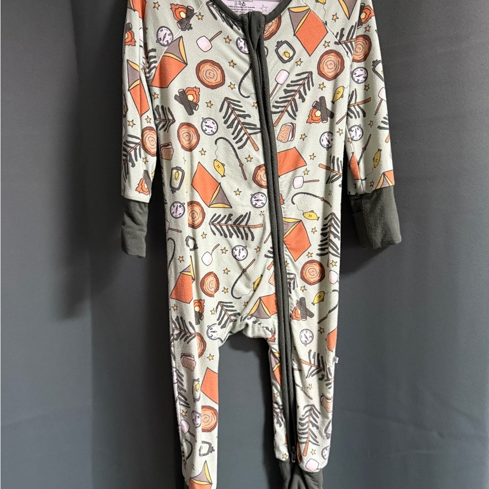 Caden Lane camper zipper pajamas, used, 6-12M